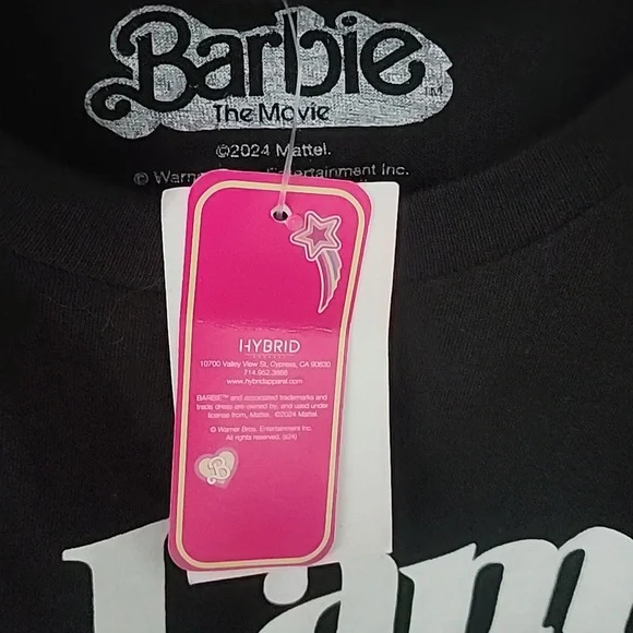 Barbie The Movie Graphic T-Shirt Short Sleeve Crew Neck Cotton Sz L (NWT) - Picture 3 of 5